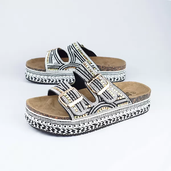 Sandales pour femme compense OC02 noir.....  miniature